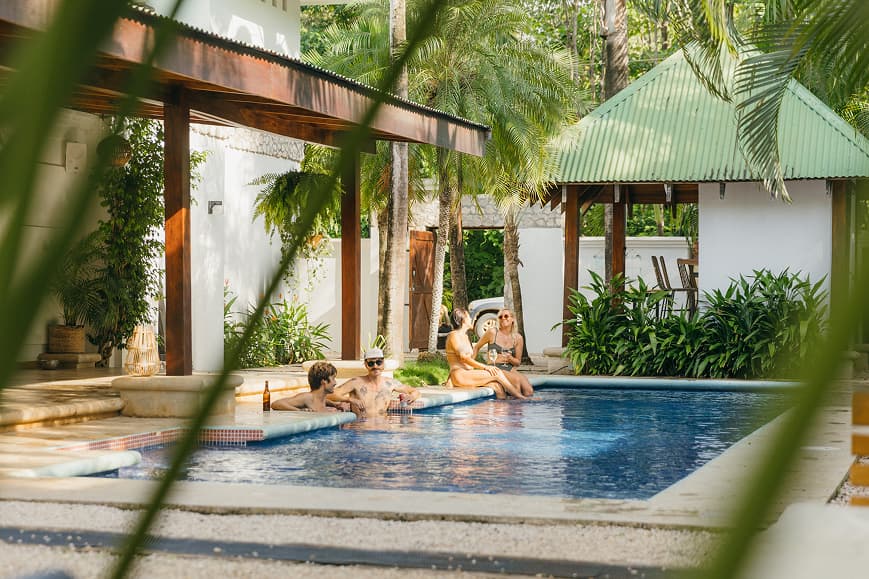 Guests relaxing in the pool at Dreamsea Costa Rica Avellanas