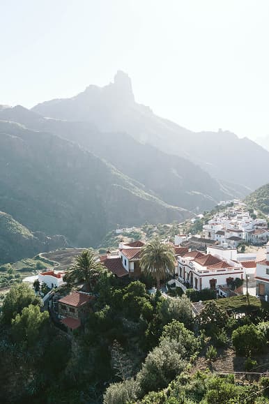 Mountain village landscape in Gran Canaria