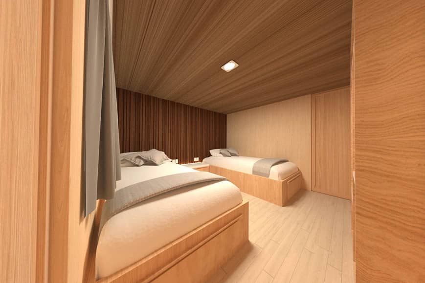 Twin cabin at Dreamsea Mentawai Surf Liveaboard